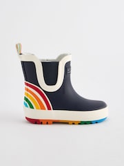 Little Bird by Jools Oliver Navy Little Bird by Jools Oliver Rainbow Welly Boots - Image 1 of 5
