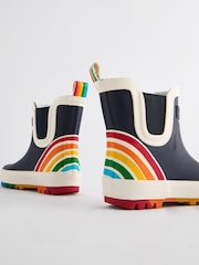 Little Bird by Jools Oliver Navy Little Bird by Jools Oliver Rainbow Welly Boots - Image 3 of 5