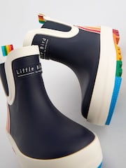 Little Bird by Jools Oliver Navy Little Bird by Jools Oliver Rainbow Welly Boots - Image 5 of 5