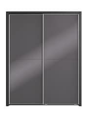 Wiemann Graphite Peyton Glass Sliding 1.6m Sliding Semi Fitted Wardrobe - Image 2 of 6