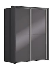 Wiemann Graphite Peyton Glass Sliding 1.6m Sliding Semi Fitted Wardrobe - Image 4 of 6