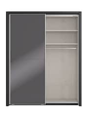 Wiemann Graphite Peyton Glass Sliding 1.6m Sliding Semi Fitted Wardrobe - Image 5 of 6