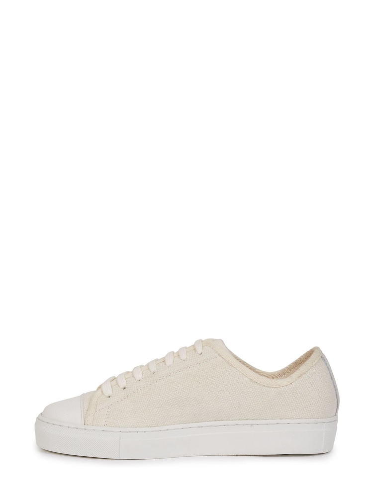 Celtic & Co. White Canvas Low Top Trainers - Image 2 of 7