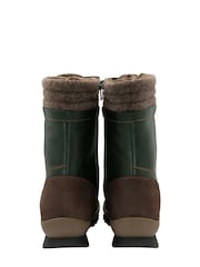 Lotus Brown Zip-Up Mid Calf Boots - Image 3 of 4