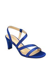 Lotus Blue Slip On Strappy Sandals - Image 1 of 3