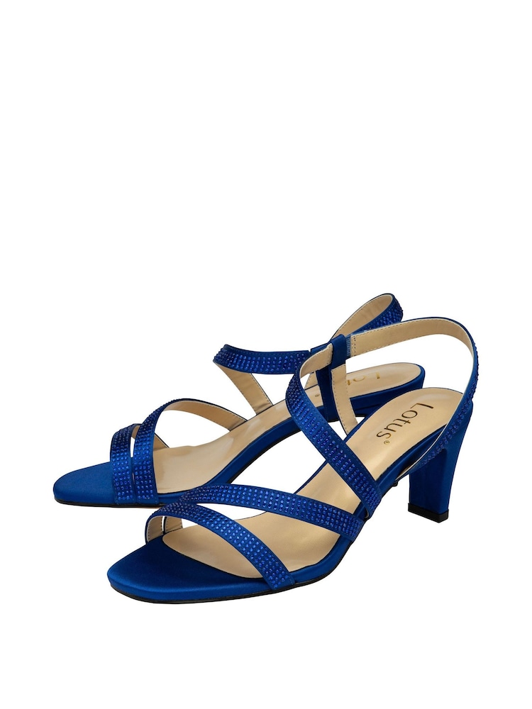 Lotus Blue Slip On Strappy Sandals - Image 2 of 3