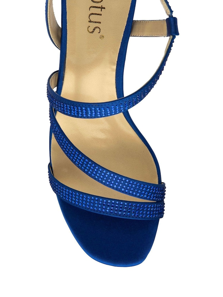 Lotus Blue Slip On Strappy Sandals - Image 3 of 3