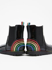 Little Bird by Jools Oliver Black Rainbow Chelsea Boots - Image 3 of 5