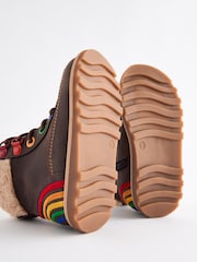 Little Bird by Jools Oliver Brown Lace up Hiker Boots - Image 6 of 7