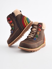 Little Bird by Jools Oliver Brown Lace up Hiker Boots - Image 7 of 7