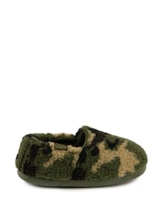 Totes Green Green Short Full Back Fleece Winter Slippers - Image 2 of 5
