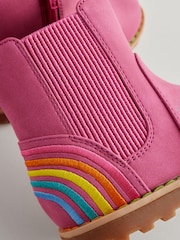 Little Bird by Jools Oliver Pink Rainbow Chelsea Boots - Image 4 of 6