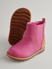 Little Bird by Jools Oliver Pink Rainbow Chelsea Boots - Image 6 of 6