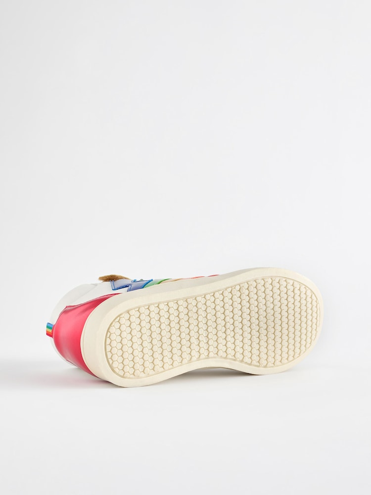Little Bird by Jools Oliver Multi Metallic Rainbow Hi-Top Trainers - Image 5 of 5