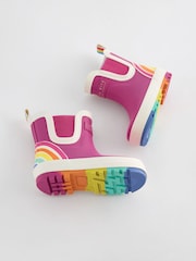 Little Bird by Jools Oliver Pink Little Bird by Jools Oliver Rainbow Welly Boots - Image 5 of 5