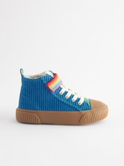 Little Bird by Jools Oliver Multi Bright Younger Corduroy Hi-Top Trainers - Image 2 of 6