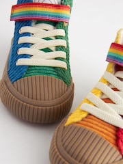 Little Bird by Jools Oliver Multi Bright Younger Corduroy Hi-Top Trainers - Image 5 of 6