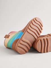 Little Bird by Jools Oliver Tan Brown Younger Buckled Biker Boots - Image 5 of 6
