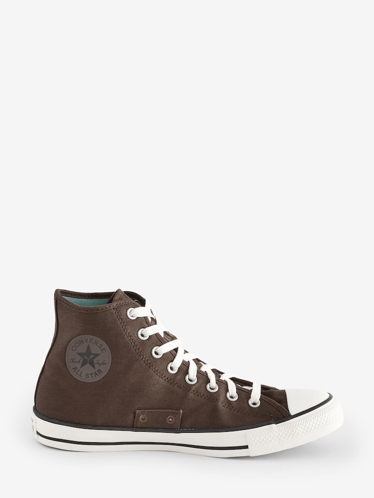 Converse Brown Chuck Taylor All Star High Top Trainers - Image 1 of 12