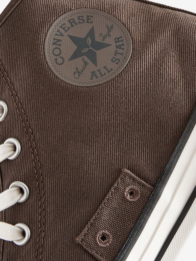 Converse Brown Chuck Taylor All Star High Top Trainers - Image 12 of 12