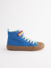 Little Bird by Jools Oliver Multi Older Corduroy Hi-Top Trainers - Image 2 of 6