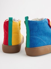 Little Bird by Jools Oliver Multi Older Corduroy Hi-Top Trainers - Image 3 of 6