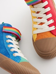 Little Bird by Jools Oliver Multi Older Corduroy Hi-Top Trainers - Image 4 of 6