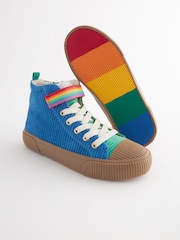 Little Bird by Jools Oliver Multi Older Corduroy Hi-Top Trainers - Image 5 of 6