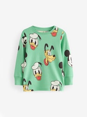Blue/Green Disney Mickey Mouse Snuggle Pyjamas 2 Pack (9mths-10yrs) - Image 5 of 10