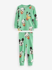 Blue/Green Disney Mickey Mouse Snuggle Pyjamas 2 Pack (9mths-10yrs) - Image 7 of 10