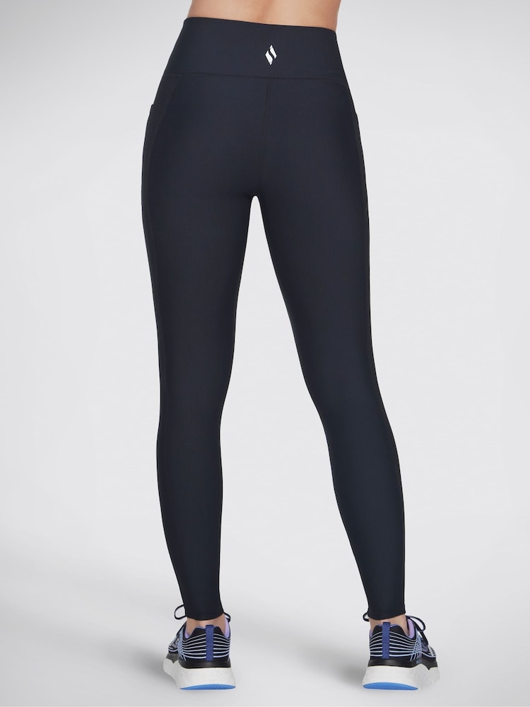 Skechers Black GoFlex High Waisted Ribbed Leggings - Image 7 of 7