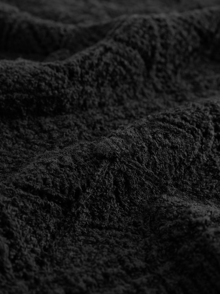 Svart - Virkad stickad Kort ärm Topp - Bild 5 av 5 Svart - Virkad stickad Kort ärm Topp - Bild 5 av 5