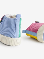Little Bird by Jools Oliver Multi Pastel Corduroy Hi-Top Trainers - Image 5 of 6
