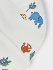 JoJo Maman Bébé Cream Animal Print Cotton Baby Hat - Image 3 of 3