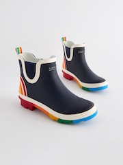 Little Bird by Jools Oliver Navy Adults Rainbow Welly Boots - Image 1 of 5
