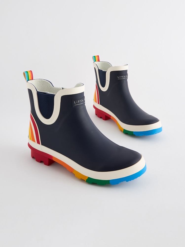 Little Bird by Jools Oliver Navy Adults Rainbow Welly Boots - Image 1 of 5