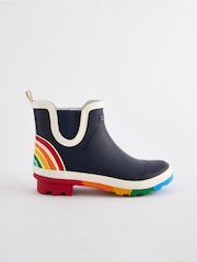 Little Bird by Jools Oliver Navy Adults Rainbow Welly Boots - Image 2 of 5
