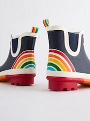 Little Bird by Jools Oliver Navy Adults Rainbow Welly Boots - Image 3 of 5