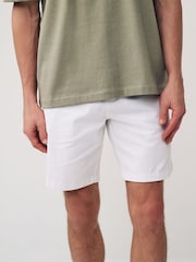 White Elasticated Waist Chino Shorts - Image 1 of 8