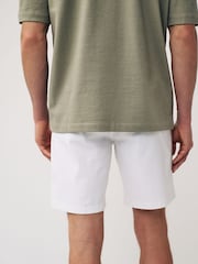 White Elasticated Waist Chino Shorts - Image 3 of 8