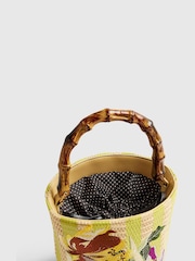 River Island Brown Del Maar Stripe Embroidered Bucket Bag - Image 5 of 6
