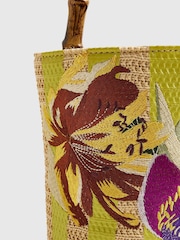 River Island Brown Del Maar Stripe Embroidered Bucket Bag - Image 6 of 6