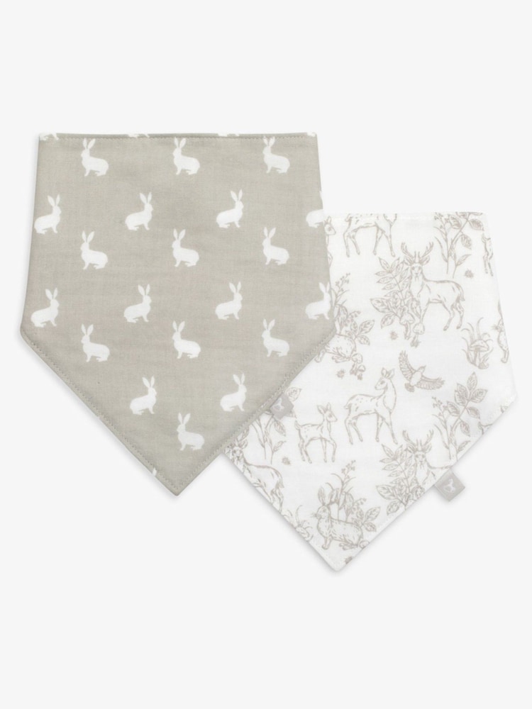 The Little Tailor Baby Muslin Printed 100% Cotton Bibs 2 Pack - Image 2 of 7