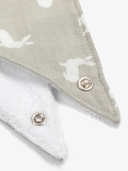The Little Tailor Baby Muslin Printed 100% Cotton Bibs 2 Pack - Image 7 of 7