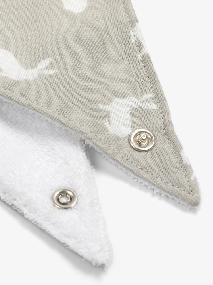The Little Tailor Baby Muslin Printed 100% Cotton Bibs 2 Pack - Image 7 of 7