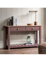 Gallery Home Clay Pink Leroy 2 Drawer Console - Image 1 of 4