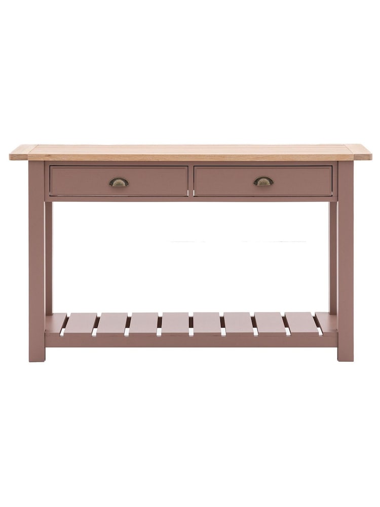 Gallery Home Clay Pink Leroy 2 Drawer Console - Image 4 of 4