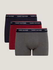 Tommy Hilfiger Blue Premium Essentials Trunks 3 Pack - Image 1 of 5