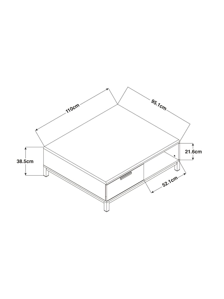 Dark Bronx Coffee Table With Drawers - Image 7 of 7