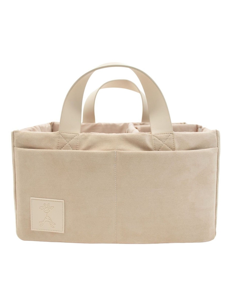 gigil Warm Beige Faux Suede Nappy Caddy - Image 2 of 4 gigil Warm Beige Faux Suede Nappy Caddy - Image 2 of 4